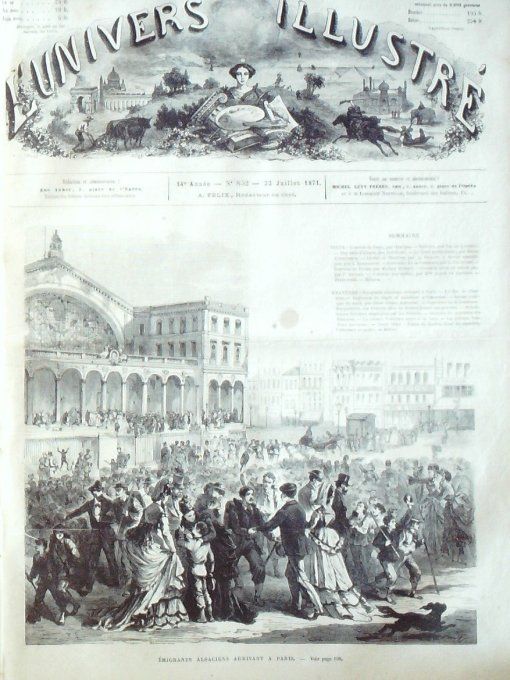 L'Univers illustré 1871 # 852 Vincennes (94) Duc de Chartres Paris assiègé émeutes