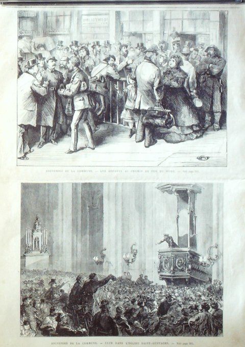 L'Univers illustré 1871 # 853 Versailles (78) Paris assiègé émeutes