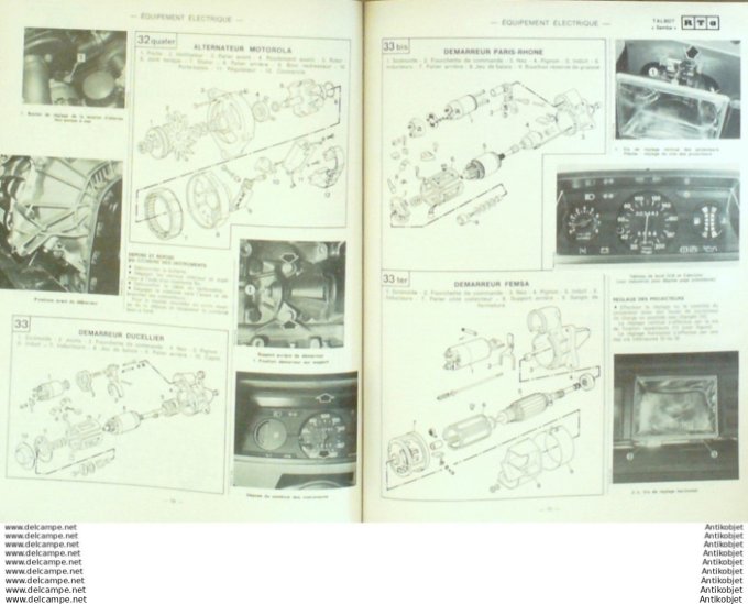 Revue Technique Automobile Talbot Samba Peugeot 305 Volkswagen Polo Audi 50  #422