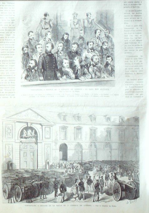 L'Univers illustré 1871 # 856 Versailles (78) Montmartre attentat Asnières (92)