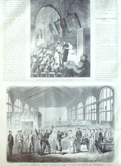 L'Univers illustré 1871 # 856 Versailles (78) Montmartre attentat Asnières (92)