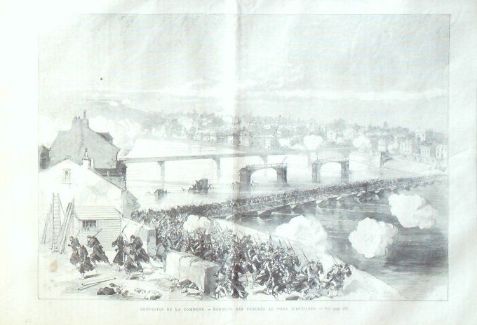 L'Univers illustré 1871 # 856 Versailles (78) Montmartre attentat Asnières (92)