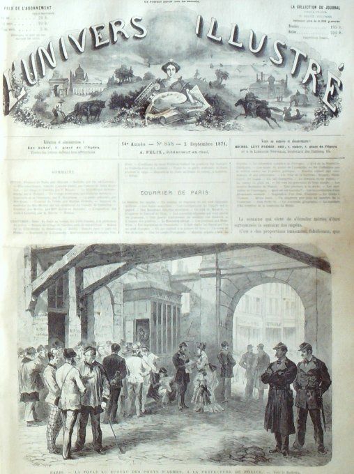 L'Univers illustré 1871 # 858 Strasbourg (67) Irlande Dublin Boulogne (92) Point-du-Jour