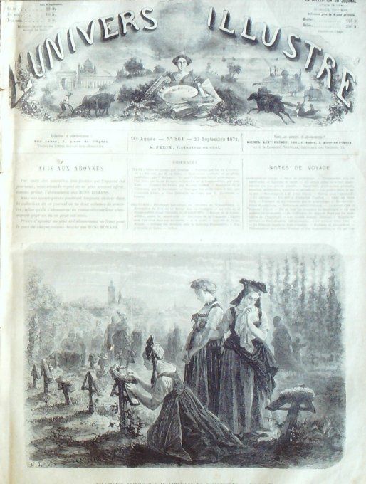 L'Univers illustré 1871 # 861 Wissembourg (67) Guadeloupe Pointe-à -Pitre Egypte Caire