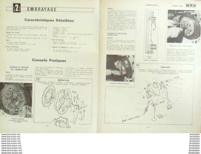 Revue Technique Automobile Citroën Lna Chrysler Simca 1307 1308 1309  #396