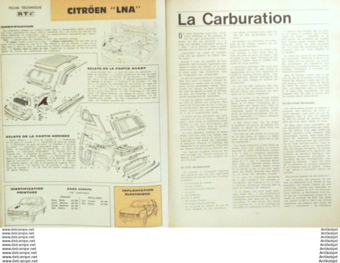 Revue Technique Automobile Citroën Lna Chrysler Simca 1307 1308 1309  #396