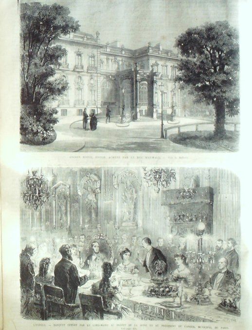 L'Univers illustré 1871 # 866 Chateaudun (28) Angleterre Londres Chantilly (60)