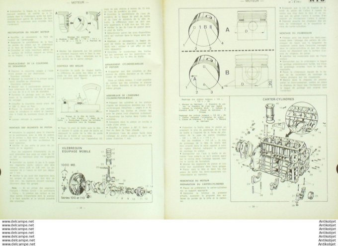 Revue Technique Automobile Skoda 1000 MB/1100/S100/110 Opel Kadett B  #329