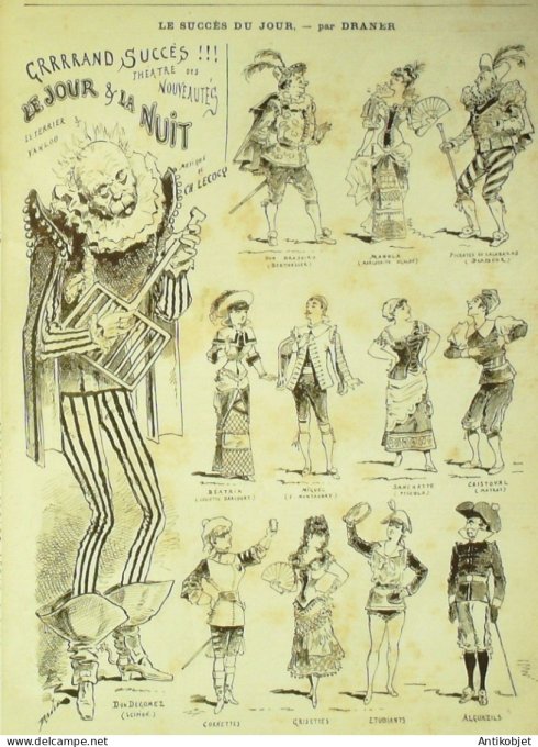 La Caricature 1881 n°102 Genèse du Commeux Loys succès du jour Draner Trock