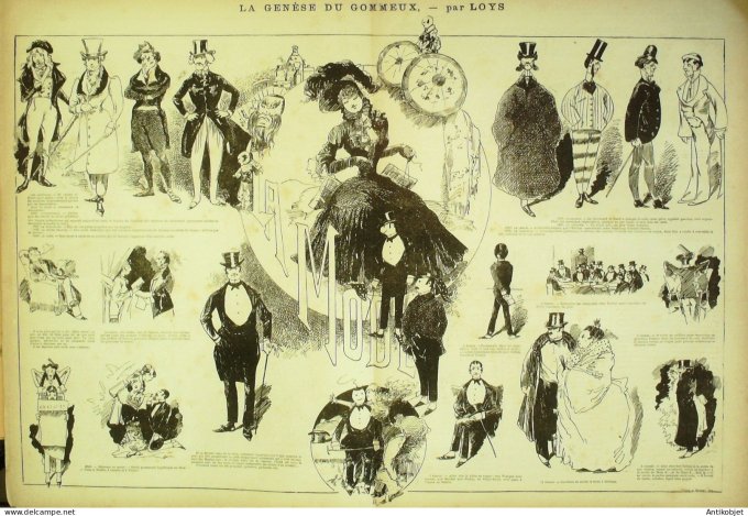 La Caricature 1881 n°102 Genèse du Commeux Loys succès du jour Draner Trock