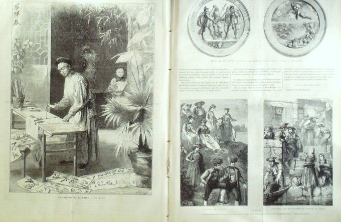 L'Univers illustré 1871 # 872 Chine Calligraphe Canada Angleterre Tichborne Chiselhurst Brest (29) T