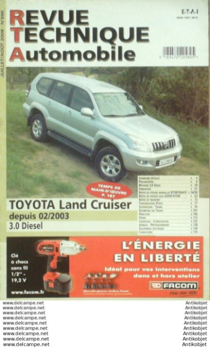 Revue Technique Automobile Toyota Land Cruiser 02/2003  #696