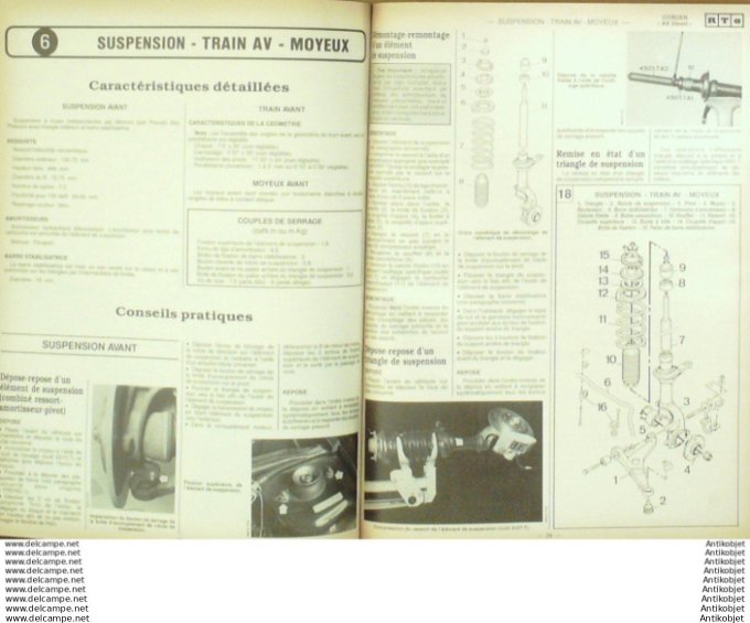 Revue Technique Automobile Citroën Ax Toyota Land Cuiser Peugeot 205  #503