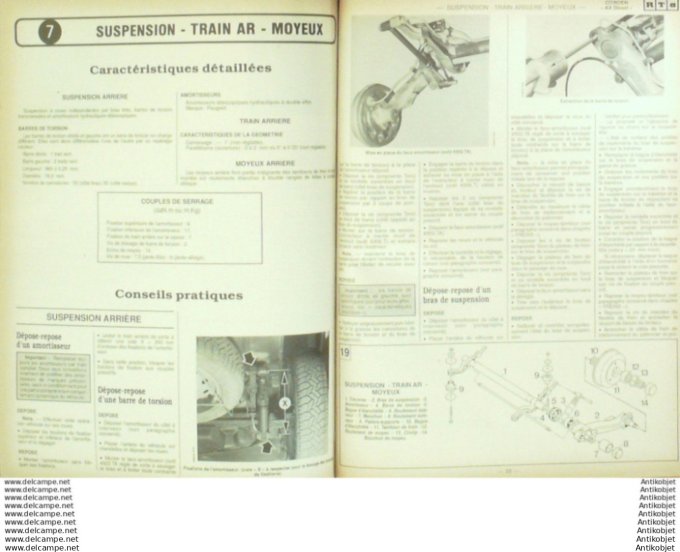 Revue Technique Automobile Citroën Ax Toyota Land Cuiser Peugeot 205  #503