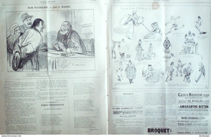 Le Journal Amusant 1891 n°1799 Repos facultatif l'explosion du cercle des mirlitons bons fumistes