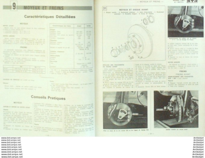 Revue Technique Automobile Volkswagen Passat Peugeot 604 504 V6  #361