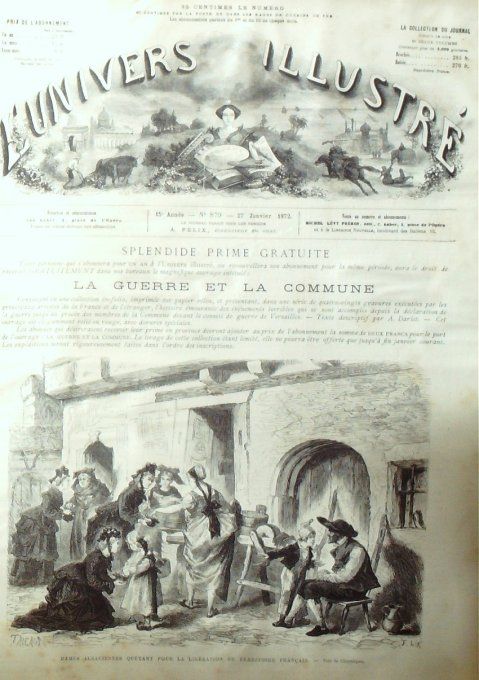 L'Univers illustré 1872 # 879 Mézières (08) Inde Khangaon Gawnpore  