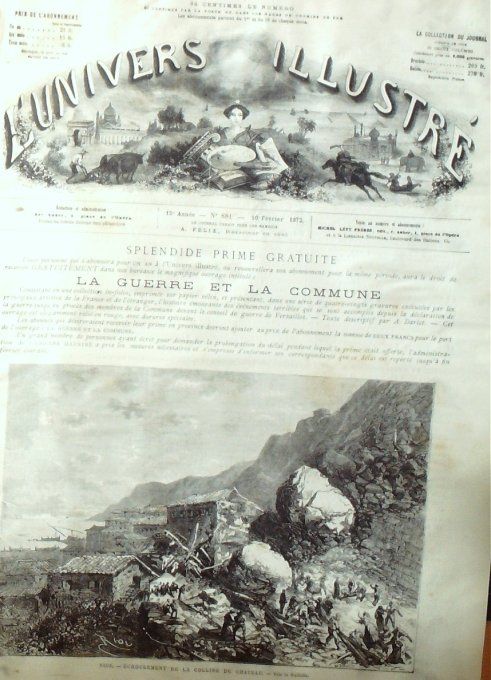 L'Univers illustré 1872 # 881Nice (06) Egypte Caire Abbeville (80) 