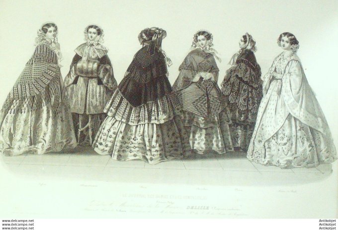 Gravure de mode Journal des Dames & Demoiselles 1856 n°11