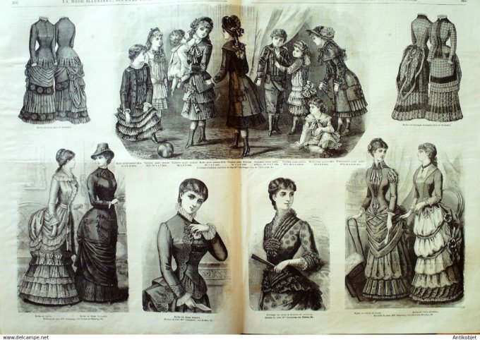 La Mode illustrée journal + gravure associée 1882 # 45