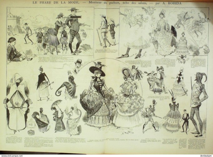 La Caricature 1885 n°302 Phare de la mode Robida Jeux Sorel élections Job  Trock