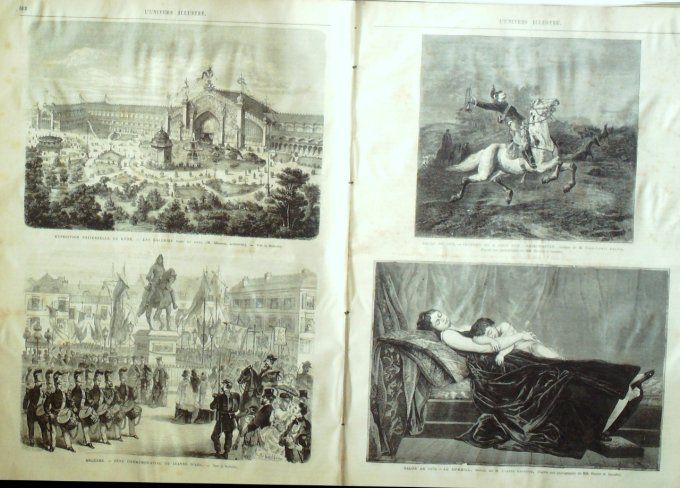 L'Univers illustré 1872 # 895 Italie Mont Cenis Doire Orléans (45) Lyon  Jérusalem Ségovie