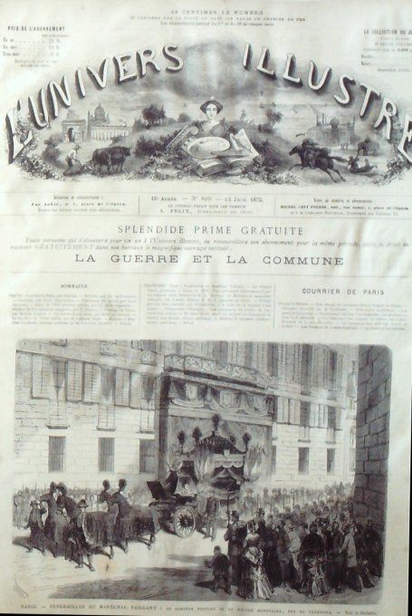 L'Univers illustré 1872 # 899 Dole (39) Italie Vésuve Espagne carlistes