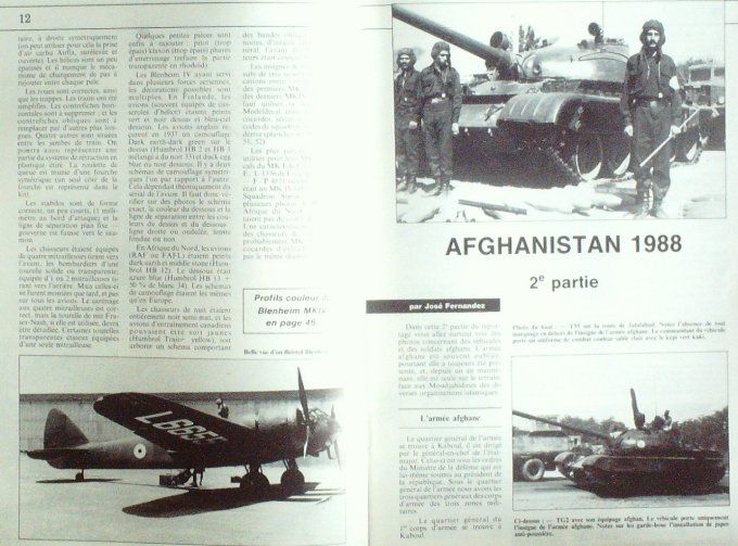 Histoire & Maquettisme 1989 # 8 Canon Leichte Feld-Haubitze Bristol Blenheim Tank Renault R35