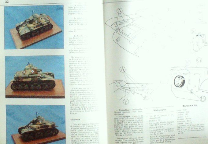 Histoire & Maquettisme 1989 # 8 Canon Leichte Feld-Haubitze Bristol Blenheim Tank Renault R35