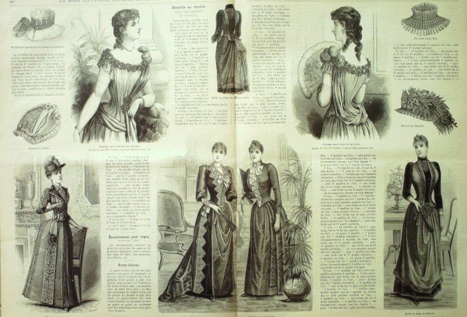 Journal Mode illustrée 1890 #  8 Manteau de printemps