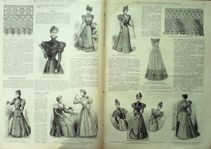 Journal Mode illustrée 1897 #  9 Robe de Louisine