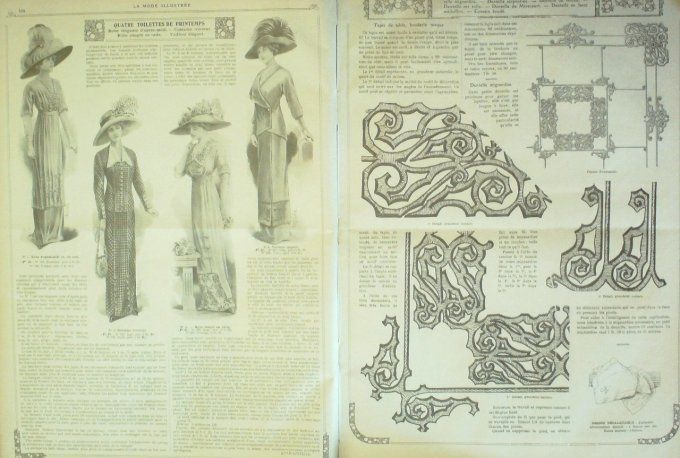 Journal Mode illustrée 1911 # 8 Blouses Paletots