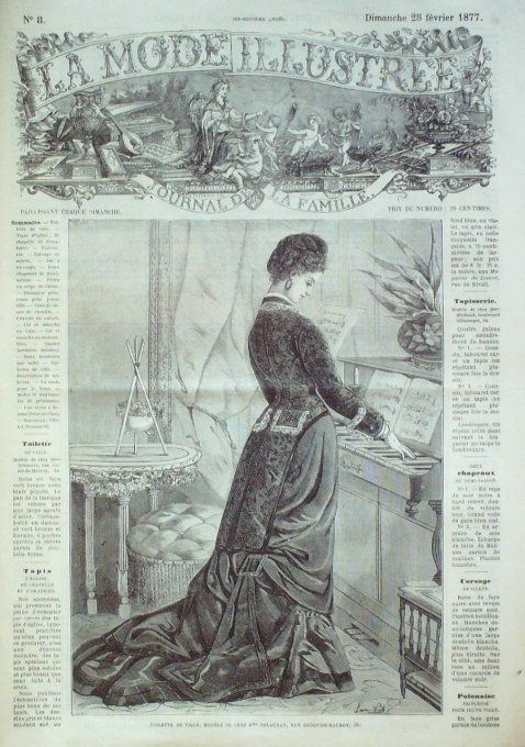 Journal Mode illustrée 1877 #  8 Toillette de ville