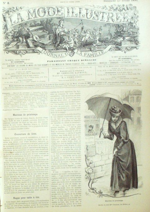 Journal Mode illustrée 1890 #  8 Manteau de printemps