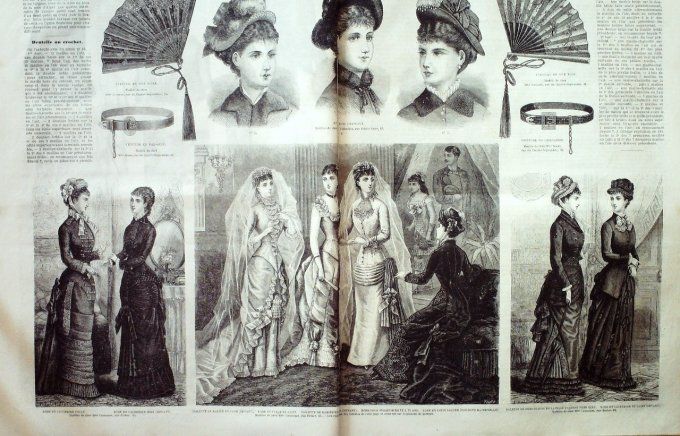 Journal Mode illustrée 1880 #  8 Paletot et robes jeunes filles