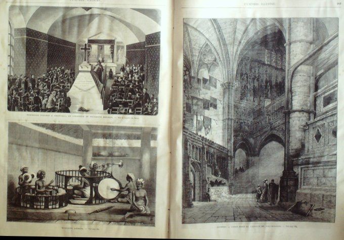 L'Univers illustré 1872 # 900 Andaman îles île Ross Espagne Grenade Birmanie musiciens Westminster