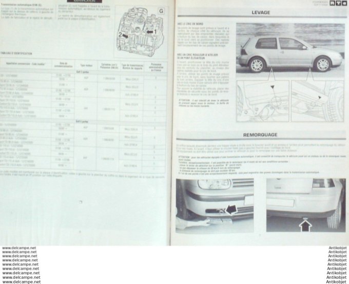 Revue Technique Automobile Volkswagen Golf IV Renault Mégane & Clio  #622