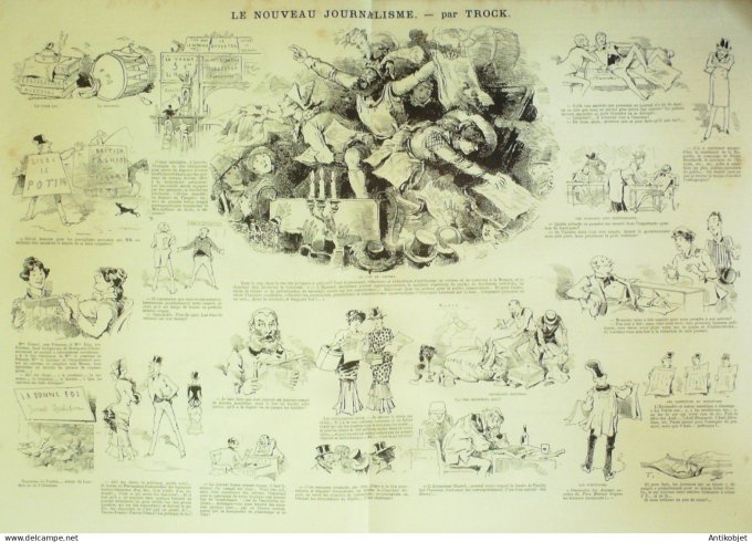 La Caricature 1883 n°207 Simon Boccanegra aux italiens Robida Trock L'Eden Renard