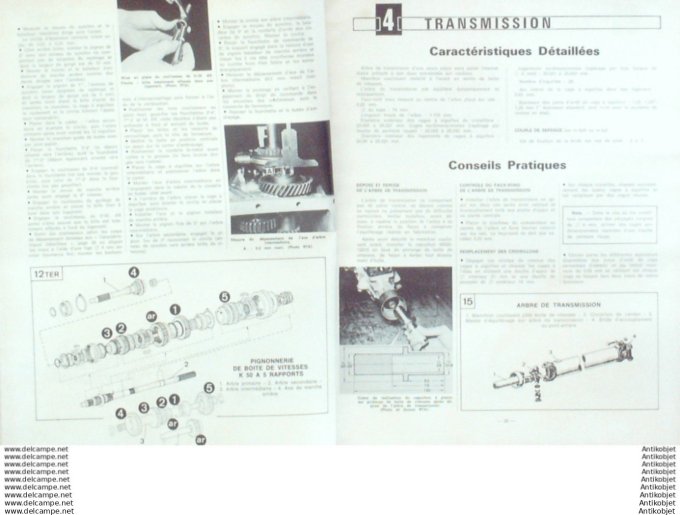 Revue Technique Automobile Toyota Corolla Simca 1000 Renault 6TL   #370