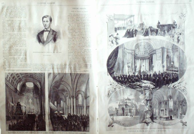 L'Univers illustré 1872 # 906 Madrid Dreux (28) Duc de Guise Italie Pompéi Inde Bombay 