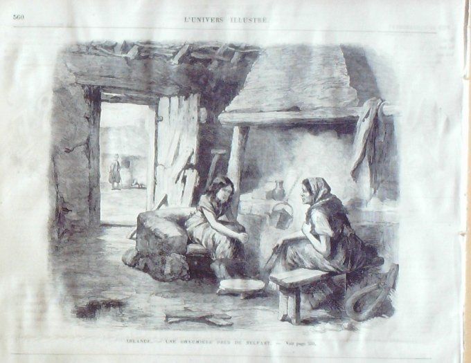 L'Univers illustré 1872 # 910 afrique Sud Ujiji Italie Vésuve Londres Tamise Irlande Belfast