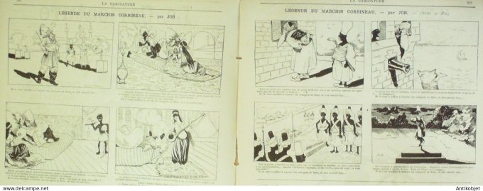 La Caricature 1885 n°300 Agence De Courtières, électorales Robida Corbineau Job Trock