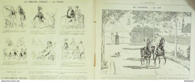 La Caricature 1885 n°300 Agence De Courtières, électorales Robida Corbineau Job Trock