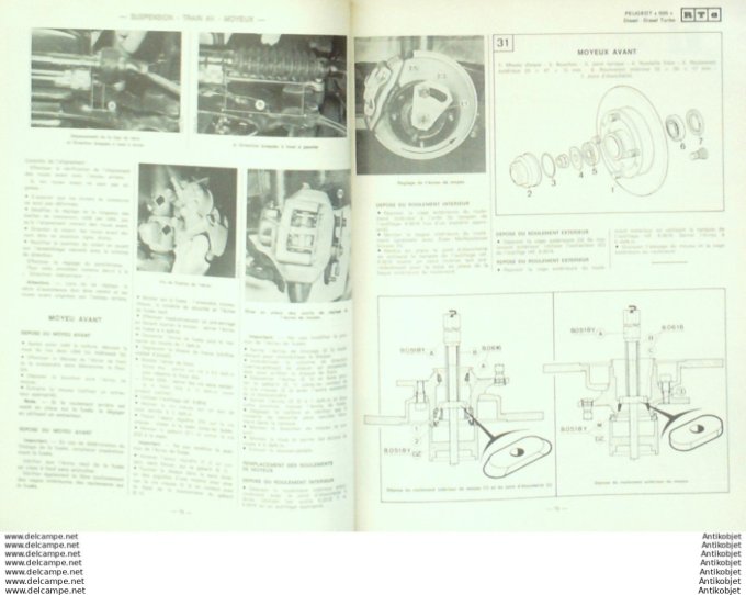 Revue Technique Automobile Peugeot 505 Renault 4Gtl Fiat 127 Citroën CX #418