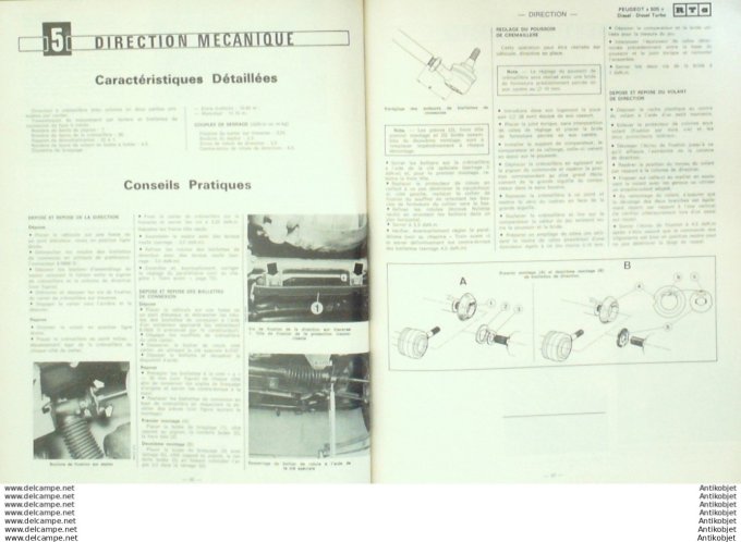 Revue Technique Automobile Peugeot 505 Renault 4Gtl Fiat 127 Citroën CX #418