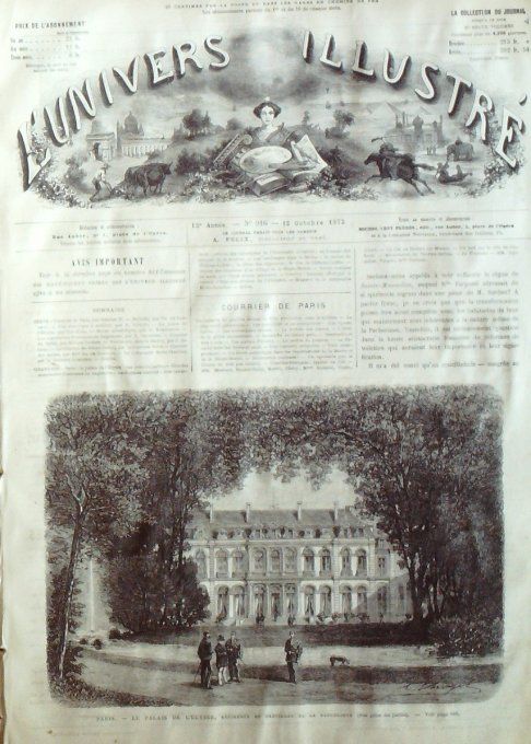 L'Univers illustré 1872 # 916 Ecosse Balmoral Woolwich Le Havre (76) Inde Beejapoor Mohammed-Adil