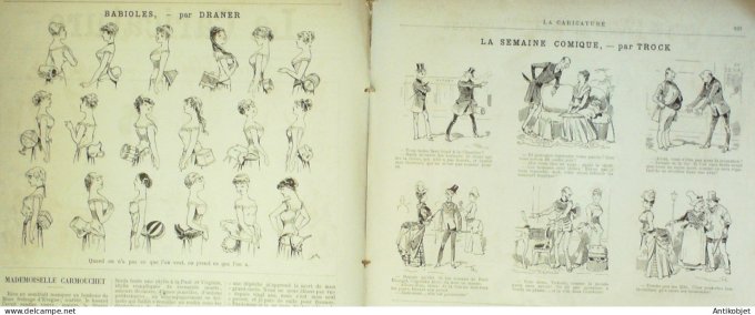 La Caricature 1886 n°329 Le Cirque Robida Delaunay par Luque Trock Draner