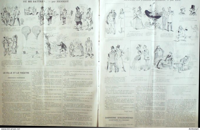 Le Journal Amusant 1890 n°1787 Palais-Bourbon nouveau cirque impr écheuses L'honneur