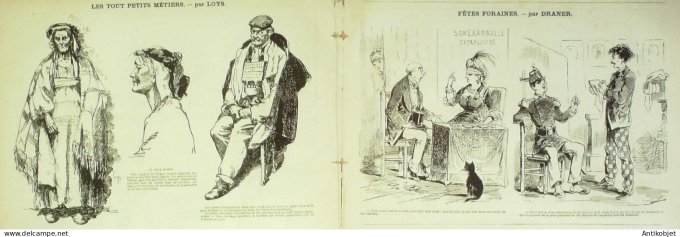 La Caricature 1881 n°  79 Chat réglementaire Draner Fêtes de charité Bach Loys