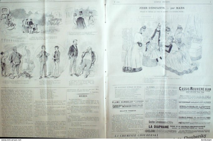 Le Journal Amusant 1890 n°1787 Palais-Bourbon nouveau cirque impr écheuses L'honneur